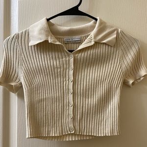 Crop tan shirt